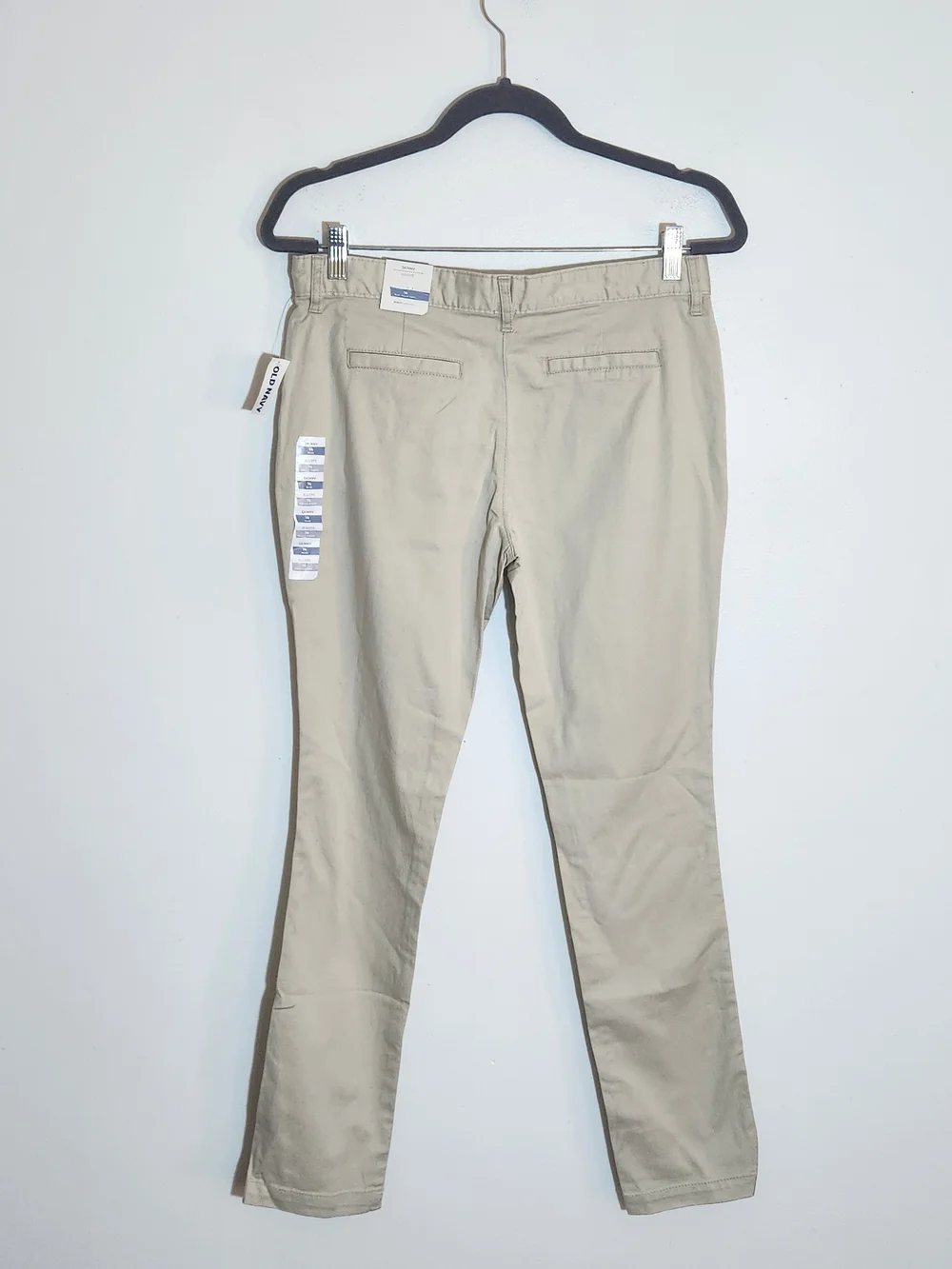 Old Navy Light Khaki Skinny Pants with Adjustable Waist Size 14 Plus NWT